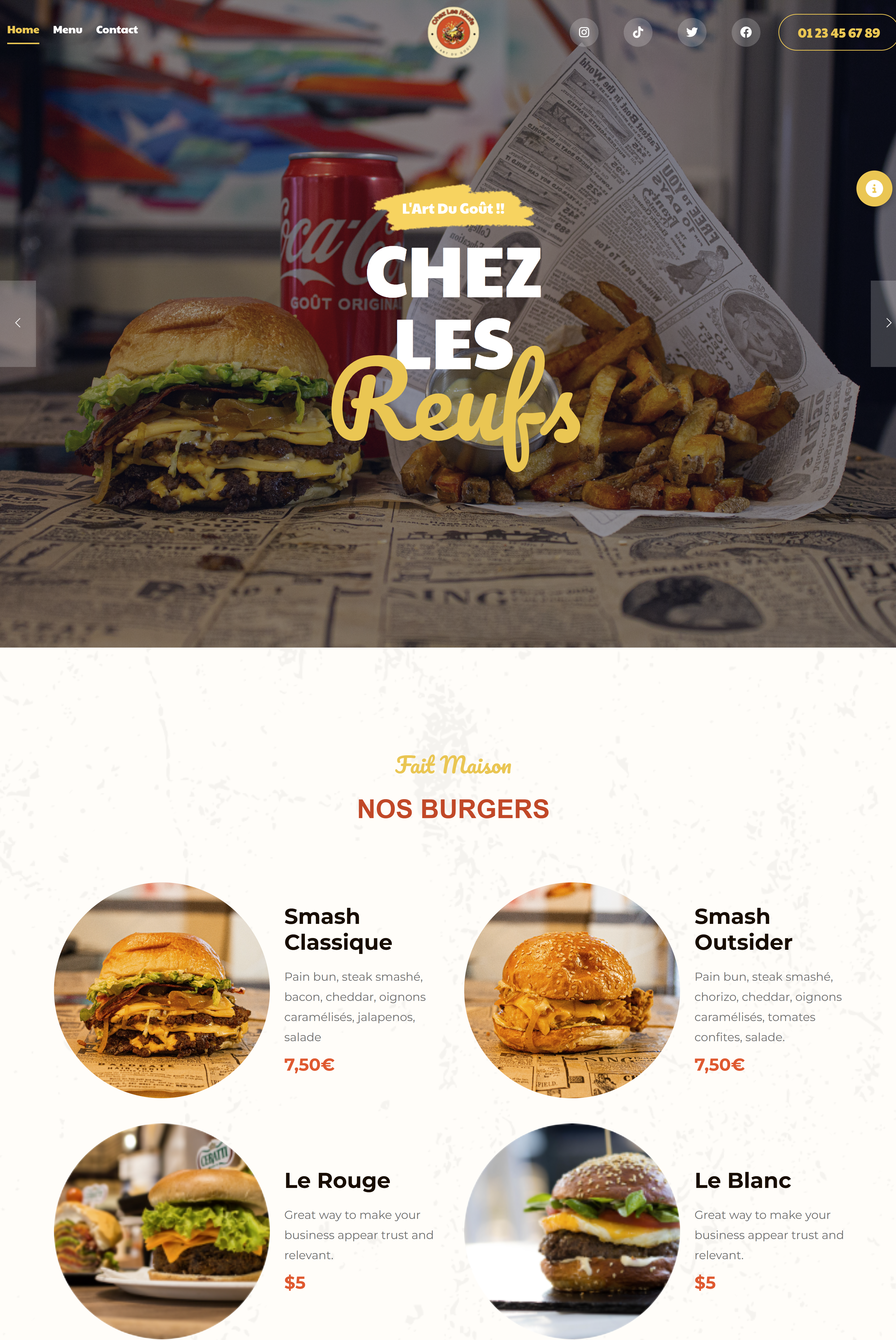 Site vitrine Chez les Reufs